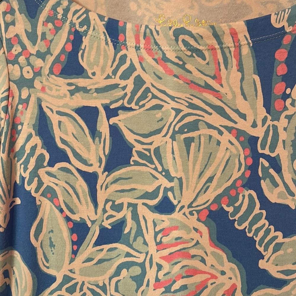 LILLY PULITZER Sophie Dress bay blue/pink ‘Into the deep’ S - Picture 3 of 4